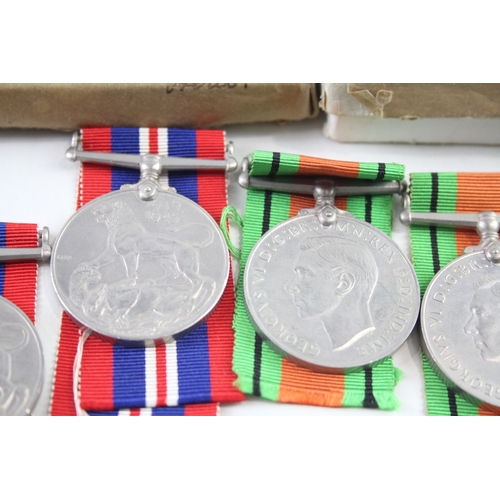 380 - Boxed WW2 War & Defence Medals Inc Woman's RAF, Etc x 5