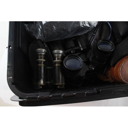 399 - Assorted Binoculars of Various Brands and Magnification w/ Some Cases