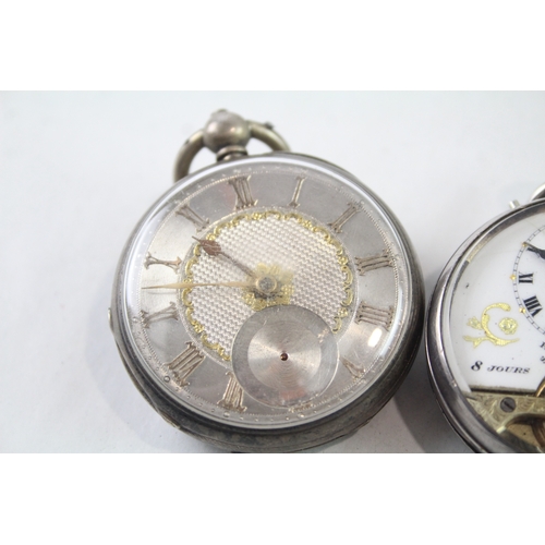 425 - Vintage Mixed Purity Silver Pocket Watches Hand/Key-Wind UNTESTED