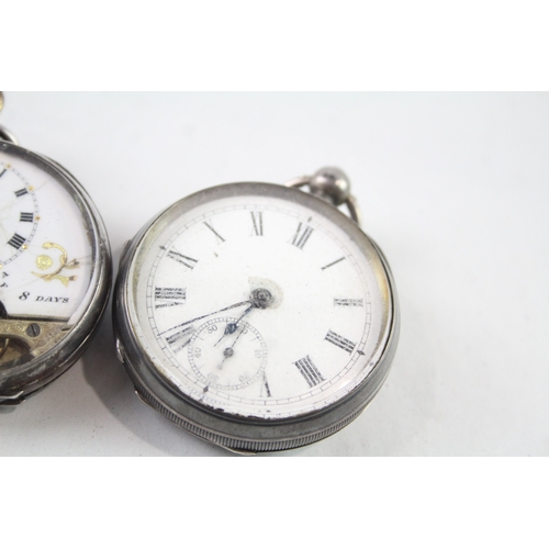 425 - Vintage Mixed Purity Silver Pocket Watches Hand/Key-Wind UNTESTED