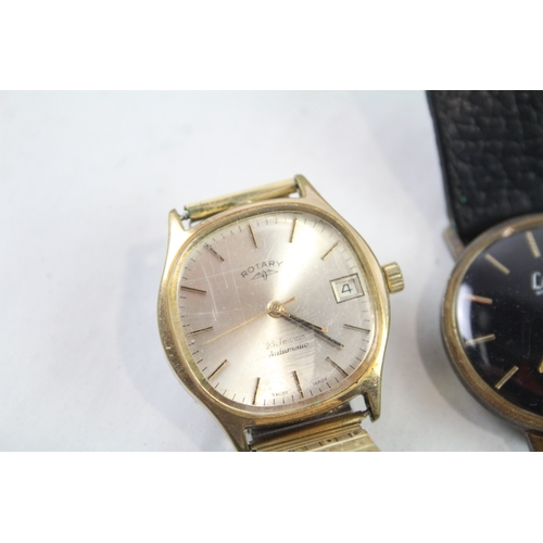 430 - Vintage Gold Tone Rotary & Limit Watches Hand-Wind/Automatic WATCH RUNS