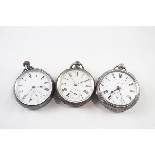 432 - Vintage Mixed Purity Silver Pocket Watches Hand/Key-Wind UNTESTED