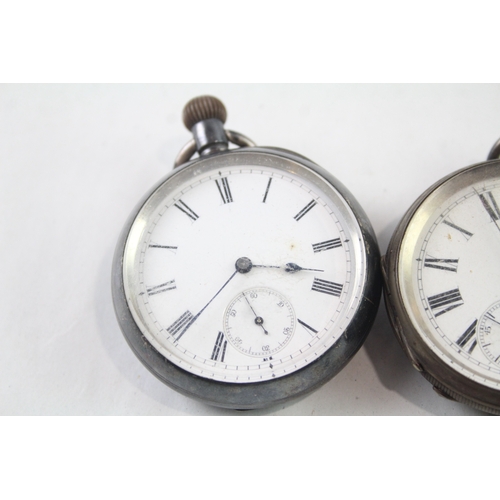 432 - Vintage Mixed Purity Silver Pocket Watches Hand/Key-Wind UNTESTED