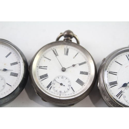 432 - Vintage Mixed Purity Silver Pocket Watches Hand/Key-Wind UNTESTED