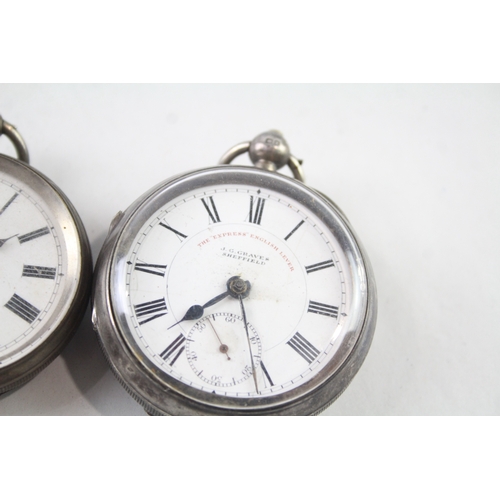 432 - Vintage Mixed Purity Silver Pocket Watches Hand/Key-Wind UNTESTED