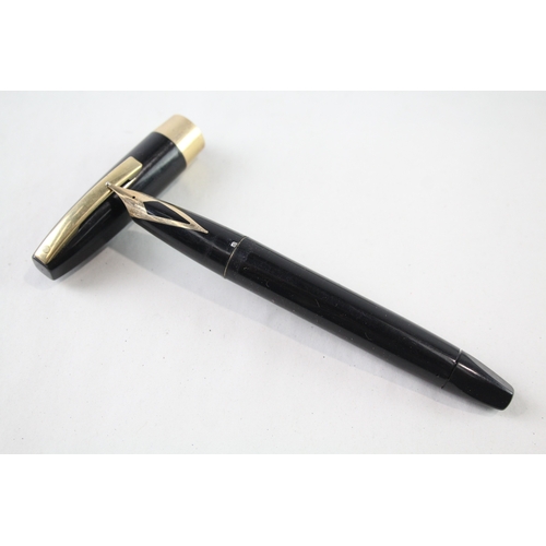 444 - Vintage Sheaffer PFM Pen For Men Black Fountain Pen w/ 14ct Gold Nib WRITING