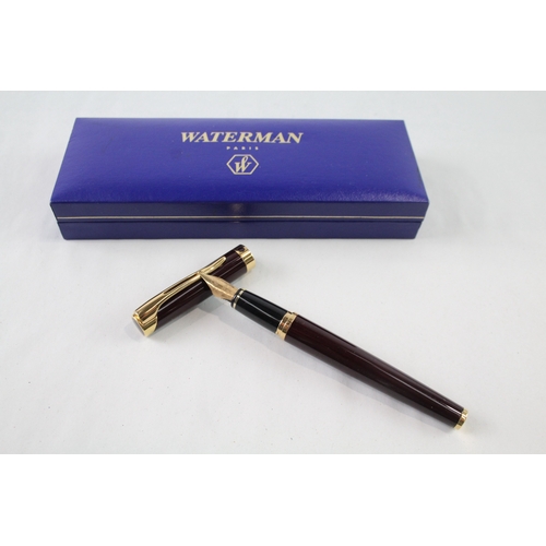 446 - Vintage Waterman 'Etalon Burgundy Lacquer Fountain Pen w/ 18ct Nib WRITING