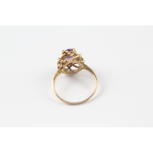 11 - 9ct gold single stone ring (2g) Size K