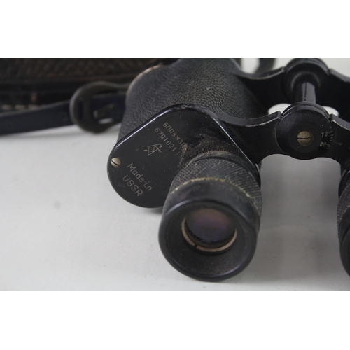 401 - Vintage 6nn 8x30 Made in USSR Binoculars Working w/ Original Case