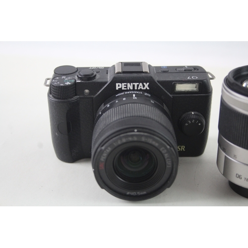 402 - Pentax Q7 Mirrorless Digital Camera Working Inc SMC Pentax 5-15mm F/2.8-4.5