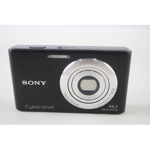 412 - Sony Cybershot DSC-W550 Digital Compact Camera Working w/ Zeiss 4x Zoom Lens