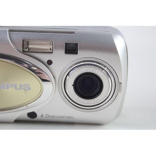 414 - Olympus MJU 400 Digital Compact Camera Working w/ 3x Optical Zoom