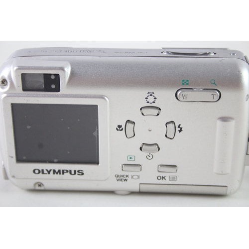 414 - Olympus MJU 400 Digital Compact Camera Working w/ 3x Optical Zoom