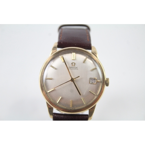 418 - Men's Vintage Omega 9ct Gold Watch Automatic WATCH RUNS