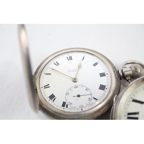 419 - Vintage Mixed Purity Silver Pocket Watches Hand/Key-Wind UNTESTED