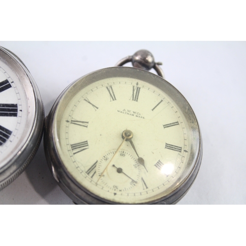 419 - Vintage Mixed Purity Silver Pocket Watches Hand/Key-Wind UNTESTED