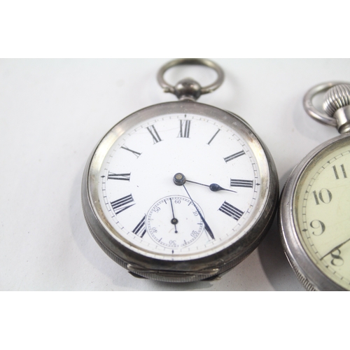 422 - Vintage Mixed Purity Silver Pocket Watches Hand/Key-Wind UNTESTED