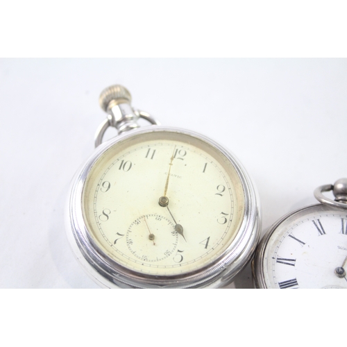 423 - Vintage Mixed Purity Silver Pocket Watches Hand/Key-Wind UNTESTED