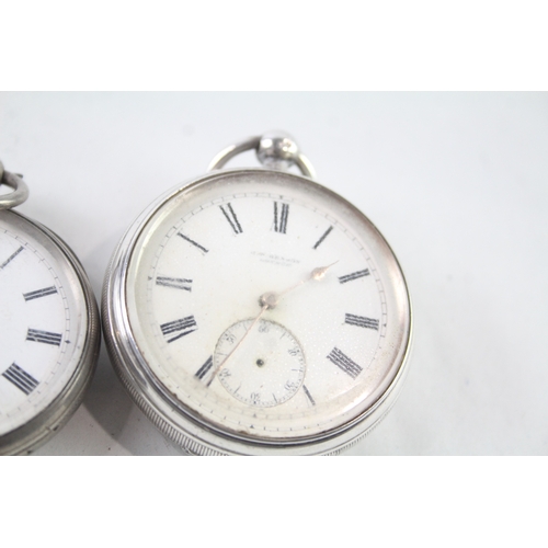 423 - Vintage Mixed Purity Silver Pocket Watches Hand/Key-Wind UNTESTED