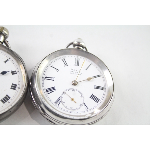 428 - Vintage Mixed Purity Silver Pocket Watches Hand/Key-Wind UNTESTED