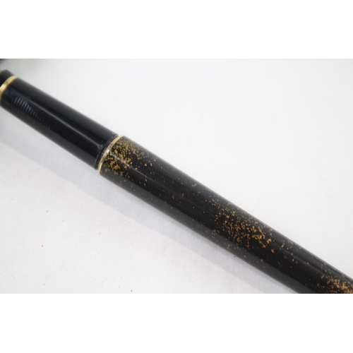 439 - Vintage Parker Premier Brown Lacquer Fountain Pen w/ 18ct Gold Nib WRITING