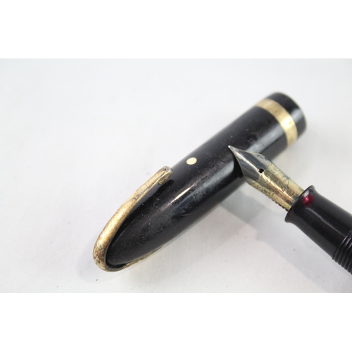 444 - Vintage Sheaffer Balance Black Fountain Pen w/ 14ct Gold Nib WRITING