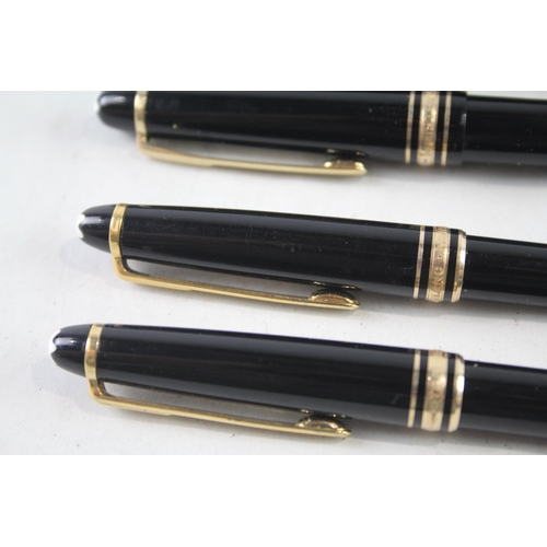 450 - Montblanc Meisterstuck Fountain Pen Set w/ 14ct White Gold Nib, Ballpoint Etc