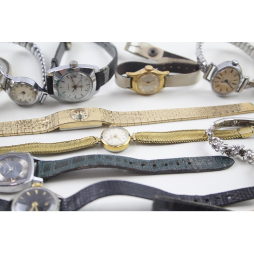 450 - Job Lot Vintage Women's Assorted Hand-Winds/Automatic Wristwatches UNTESTED