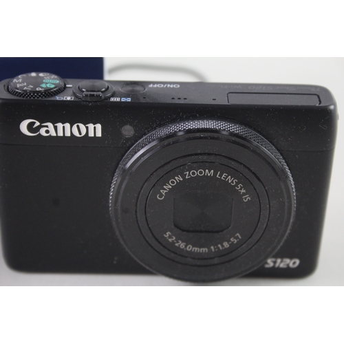 410 - Canon Powershot S120 Digital Compact Camera Working w/ Canon 5x IS Zoom Lens