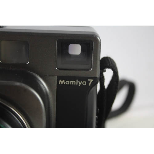 411 - Mamiya 7 Medium Format SLR Camera Working w/ Mamiya 80mm L F/4 Lens & Lens Cap