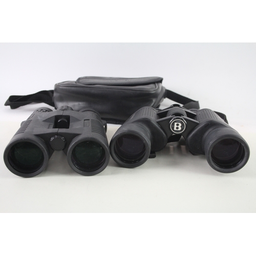 Rubber-Coated Waterproof Binoculars Inc Bushnell w/ Original Case Working x 2