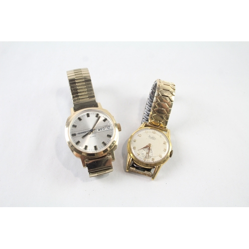 432 - Vintage Gold Tone Sekonda & Bentima Watches Hand-Wind WATCH RUNS