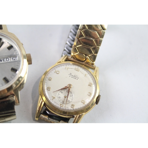 432 - Vintage Gold Tone Sekonda & Bentima Watches Hand-Wind WATCH RUNS