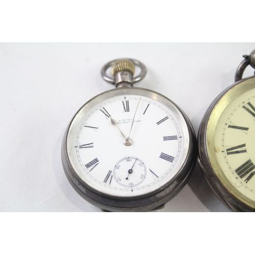 438 - Vintage Mixed Purity Silver Pocket Watches Hand/Key-Wind UNTESTED