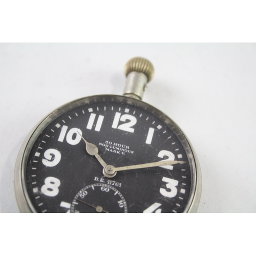 446 - Vintage Doxa Mark V RFC Pilots Military Issued Pocket Watch Hand-Wind WATCH RUNS