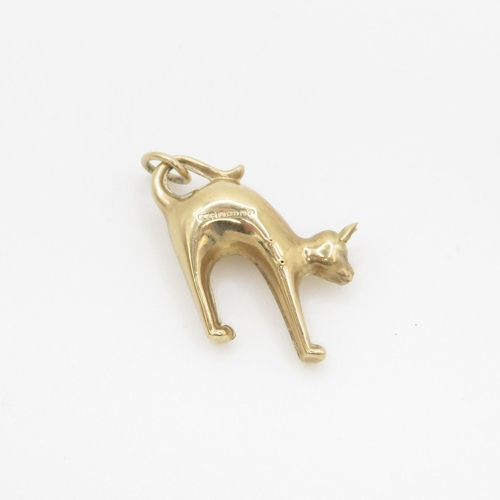 104 - 9ct gold 'scaredy cat' charm (1.2g)