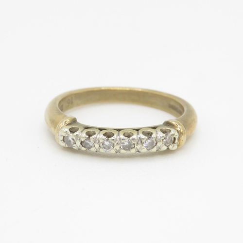 51 - 9ct gold diamond set dress ring (3g) Size N