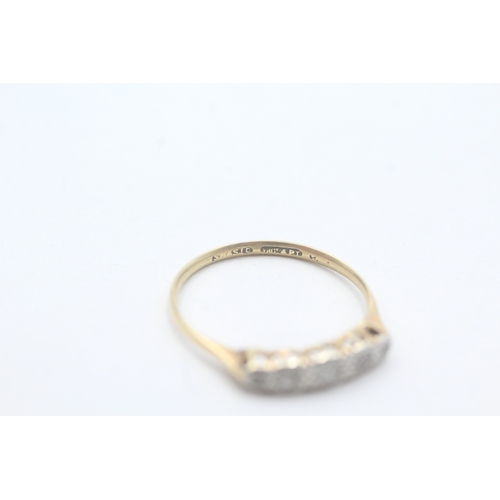 102 - 18ct gold diamond set five stone eternity ring (1.5g) Size Q