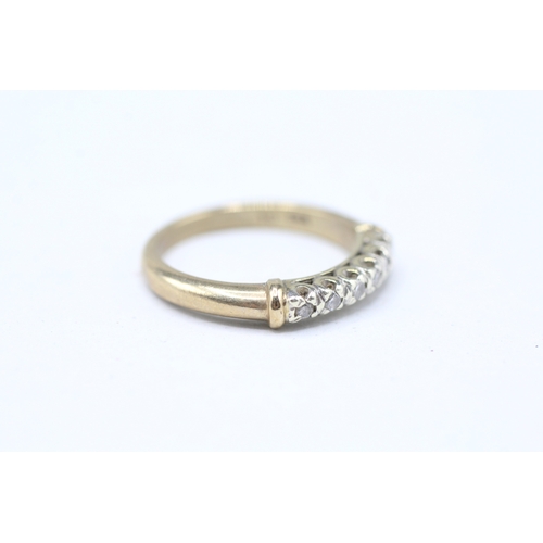 51 - 9ct gold diamond set dress ring (3g) Size N