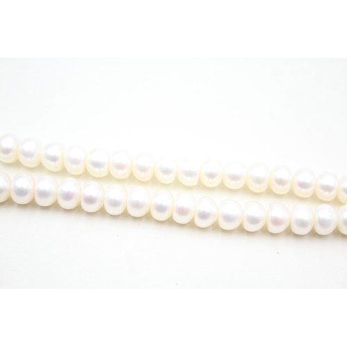 25 - 14ct gold cultured pearl necklace (31.7g)