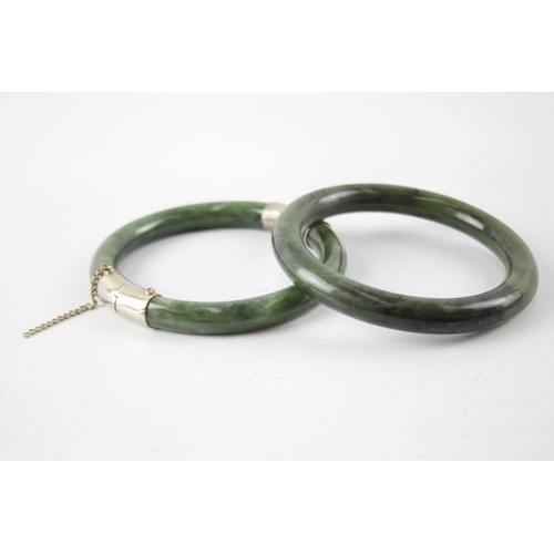 Collection of Nephrite Bangles x 2 92g