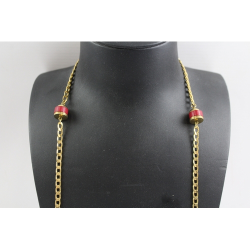 262 - Lanvin Paris Gold Tone Wrap Necklace 71g