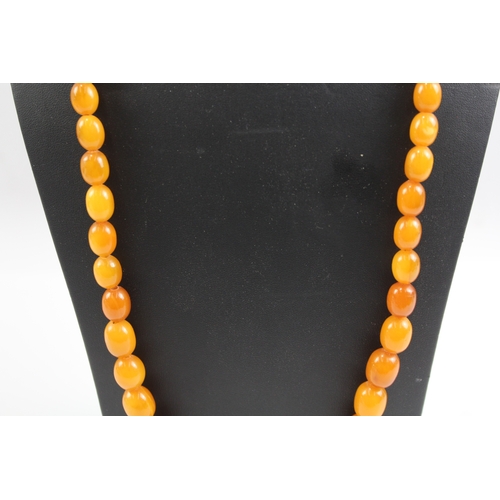 286 - Graduated Bakelite Necklace w/  Screw Clasp 62g