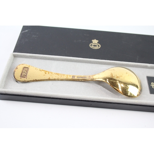 339 - Vintage 1974 GEORG JENSEN .925 Sterling Silver Gilt Enamel Detailed Spoon 45g