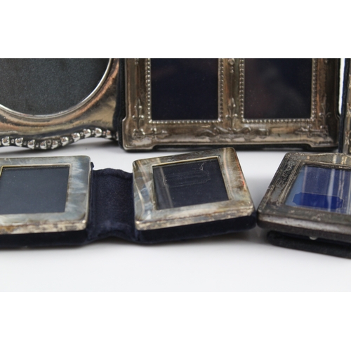 366 - 5 x Antique / Vintage .925 Sterling Silver Small Photograph Frames (431g)