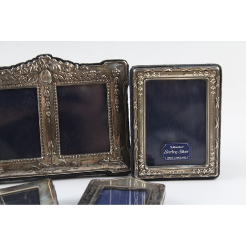 366 - 5 x Antique / Vintage .925 Sterling Silver Small Photograph Frames (431g)