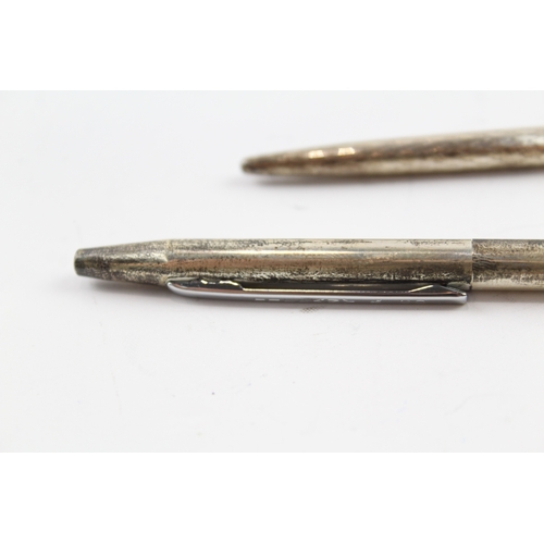 374 - 2 x Vintage TIFFANY & CO. .925 Sterling Silver Ballpoint Pens / Biros (32g)