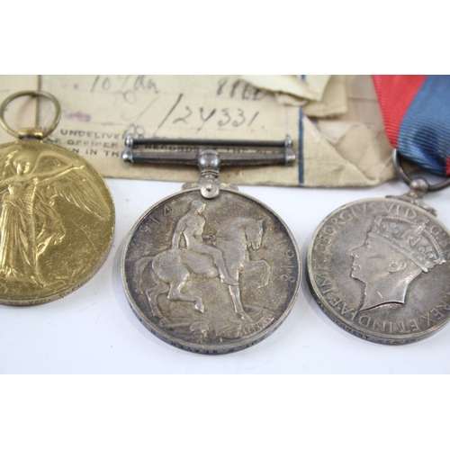 381 - Boxed WW1-GVI Medal Group WW1 Trio Sjt Weaver R Fus, Imperial Service W. Weaver