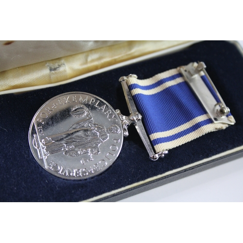 390 - Boxed ERII Police Long Service Medals Const Thomas J Herbert & Const D Turner x2