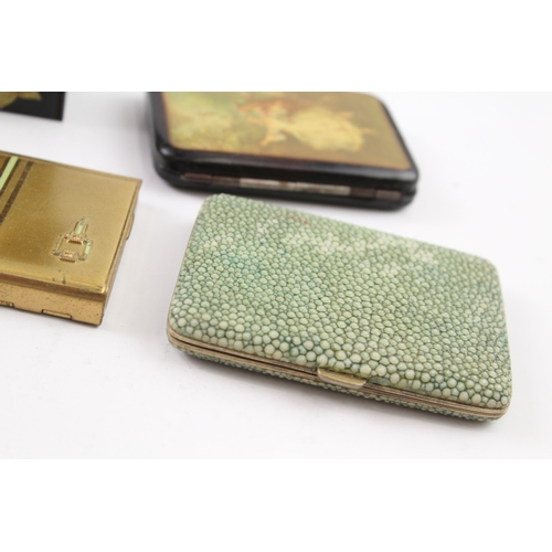 394 - Tobacciana Collectables Inc Silver Plate Match Box Holder, Shagreen Etc